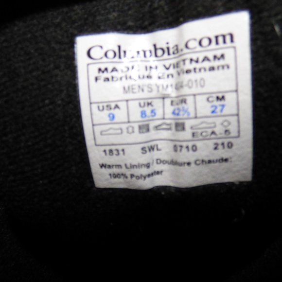 Men\'s Columbia Boots size 9